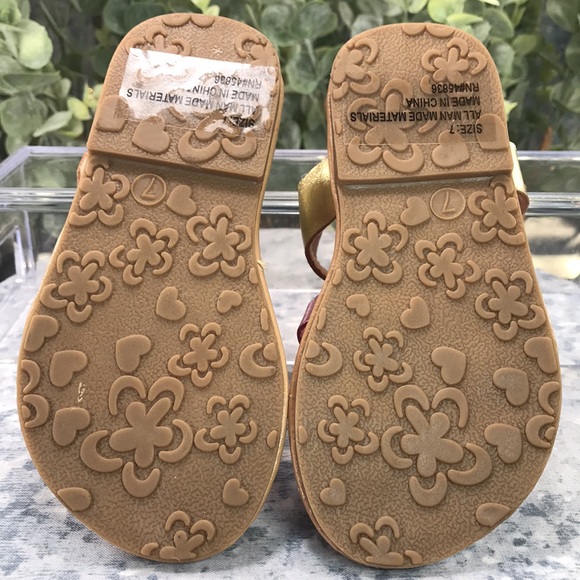 Limited Too Butterfly Sandals Metallic Pink & Gold Little Girls 5,6,7 💖NWOT💖 - Picture 5 of 8